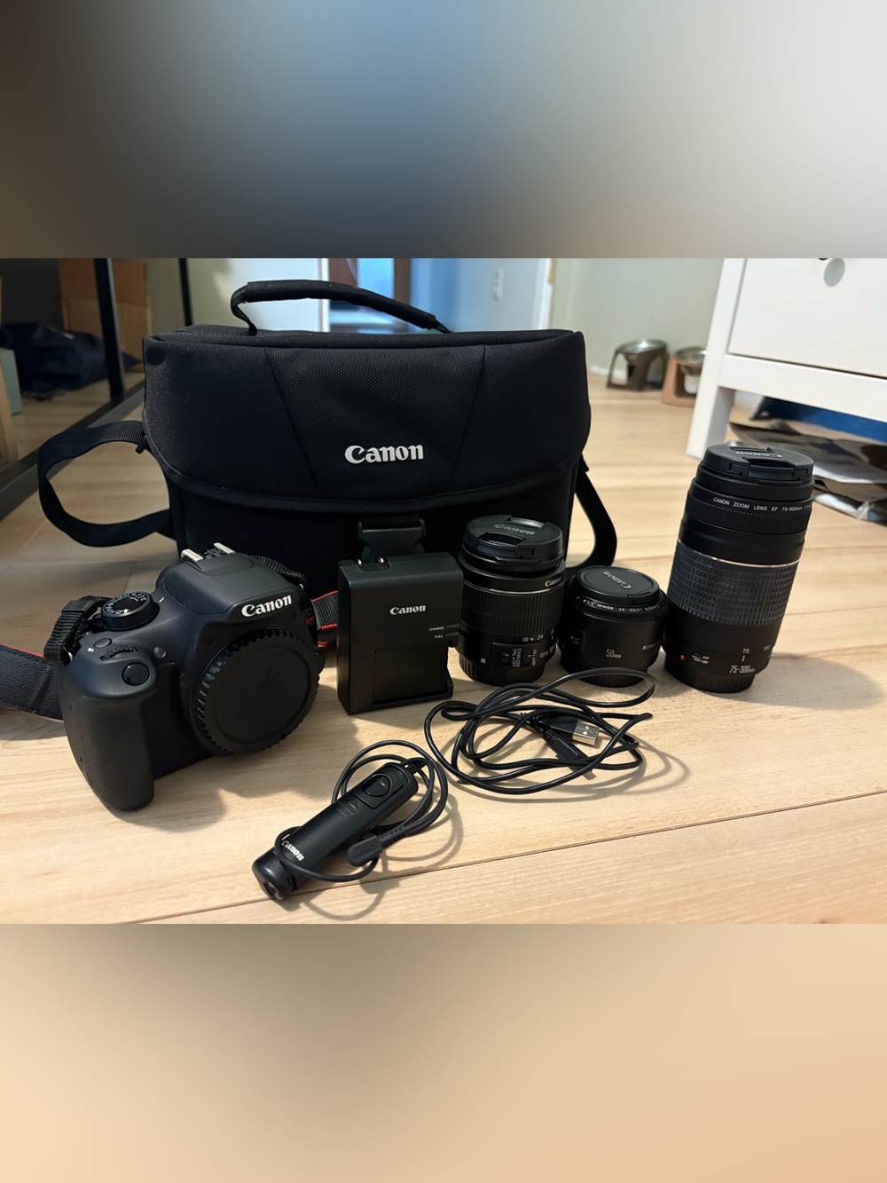 Canon EOS Rebel T5 Bag with Body, Lenses and Accessories